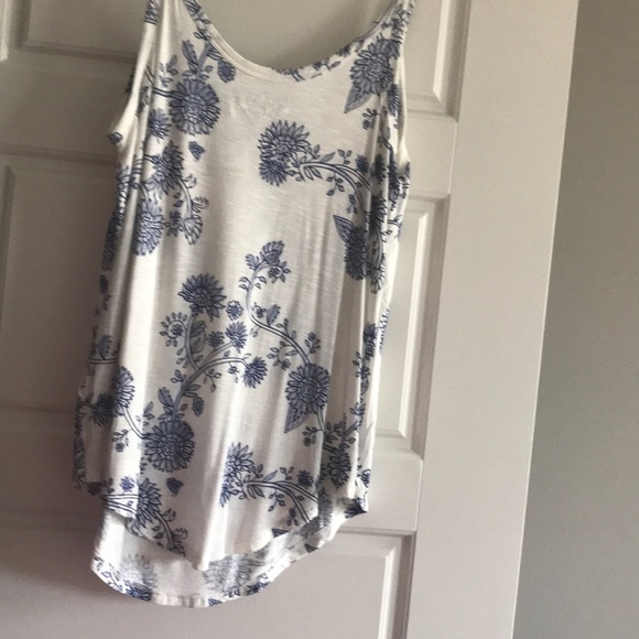 Blue floral tank  MUDD - Picture 2 of 2